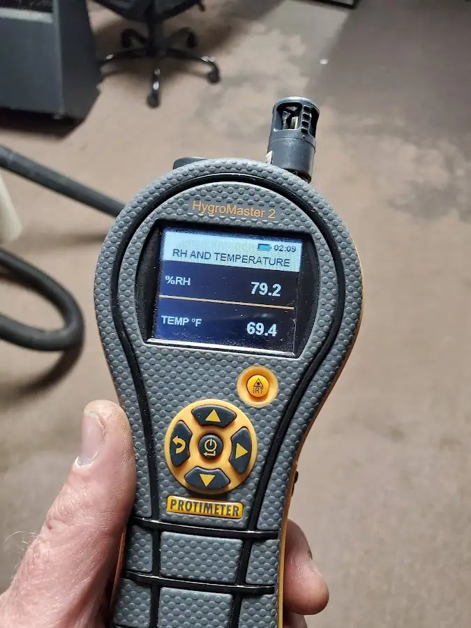 Moisture meter humidity assessment for Fire & Smoke Damage Restoration in Sandy